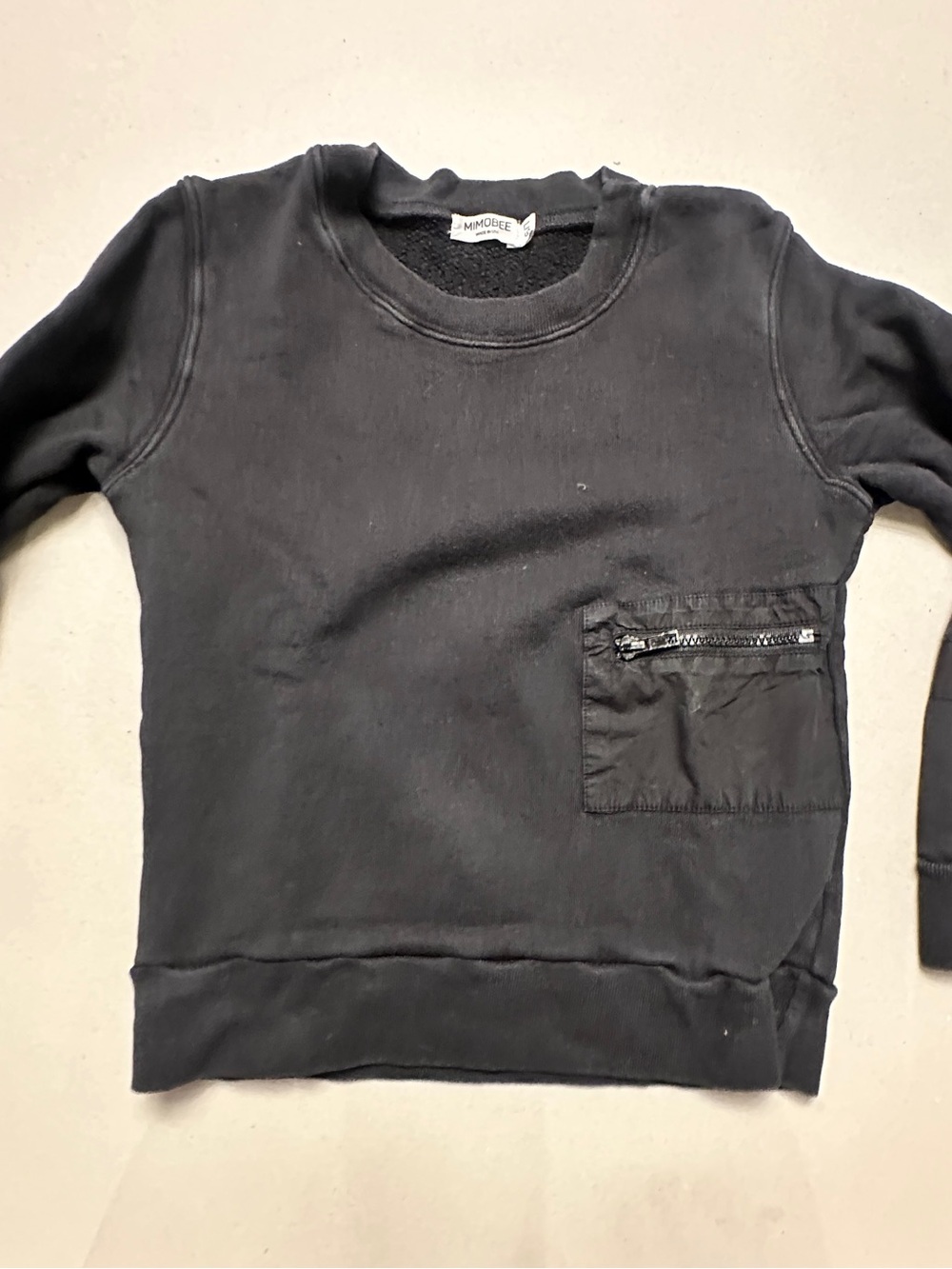 Mimobee Black Crewneck Sweatshirt